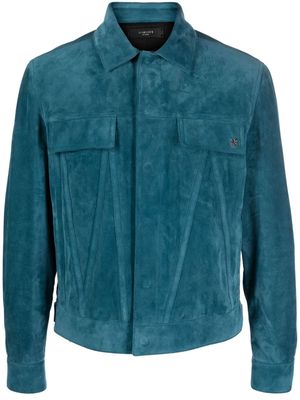 AMIRI buttoned suede jacket - Blue