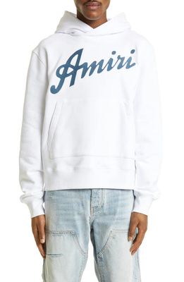 AMIRI California Cotton French Terry Graphic Hoodie in White