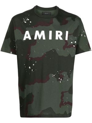 AMIRI camouflage-print logo T-shirt - Green