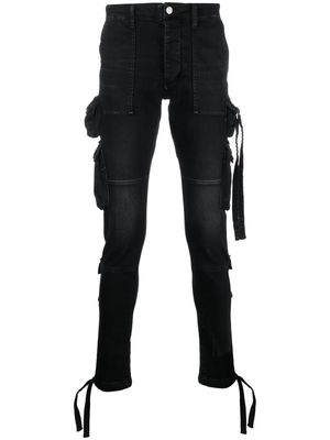 AMIRI cargo-pockets skinny jeans - Black