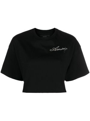 AMIRI Champagne cropped T-shirt - Black