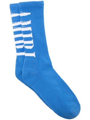 AMIRI core logo ankle-length socks - Blue