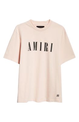 AMIRI Core Logo Cotton Graphic T-Shirt in Cream Tan