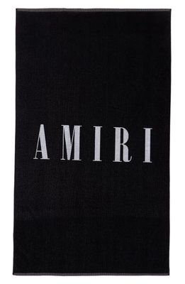 AMIRI Core Logo Cotton Towel in Black /White