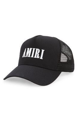 AMIRI Core Logo Trucker Hat in Black /White