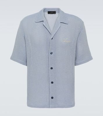 Amiri Cotton-blend lamé bowling shirt