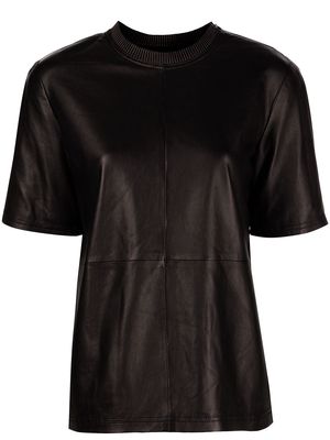 AMIRI crewneck leather T-shirt - Black