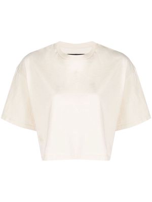AMIRI cropped cotton T-shirt - Neutrals