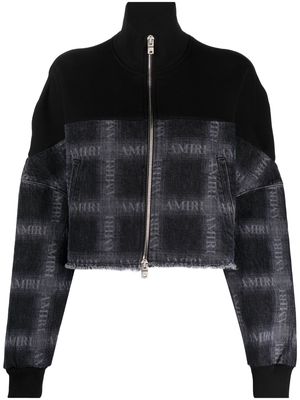 AMIRI cropped zip-fastening jacket - Black