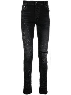 AMIRI crystal-embellished slim-fit jeans - Black