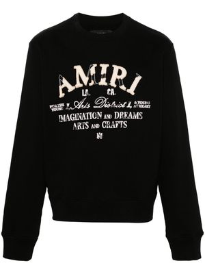 AMIRI Distressed Arts District cotton sweatshirt - Black