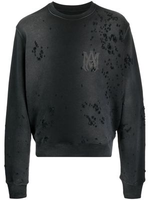 AMIRI distressed-effect cotton sweatshirt - Grey