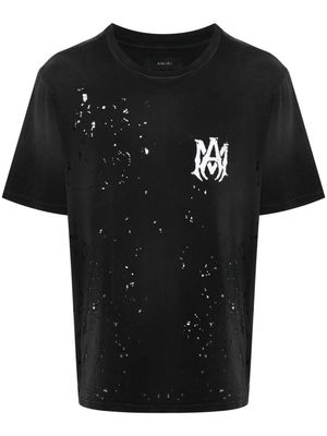 AMIRI distressed logo-print T-shirt - Black
