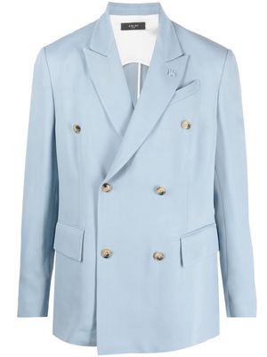 AMIRI double-breasted button-fastening jacket - Blue