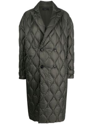 AMIRI double-breasted quilted coat - Green