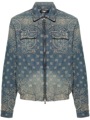 AMIRI embroidered denim jacket - Blue