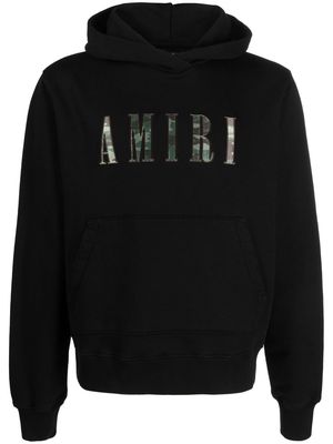 AMIRI embroidered logo hoodie - Black
