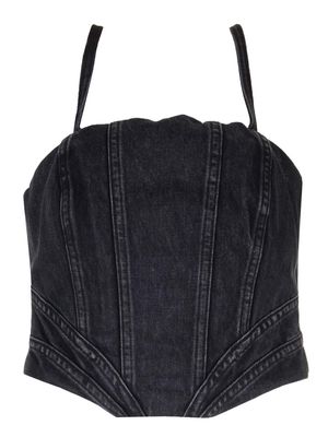 AMIRI Faded Black Denim Corset