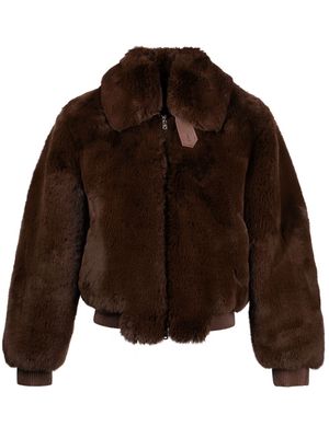 AMIRI faux-fur bomber jacket - Brown