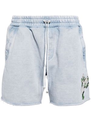 AMIRI Filigree cotton track shorts - Blue