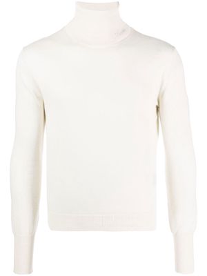 AMIRI fine-knit roll-neck jumper - White