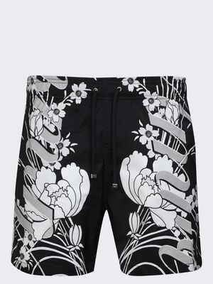 AMIRI floral-print swim shorts - Black