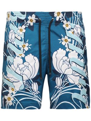 AMIRI floral-print swim shorts - Blue