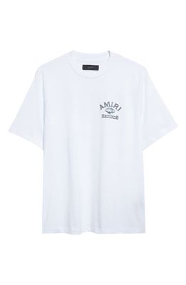 AMIRI Global Records Cotton Graphic T-Shirt in White