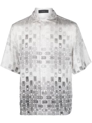 AMIRI gradient tape bowling shirt - Grey