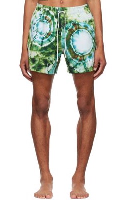 AMIRI Green Polyester Swim Shorts