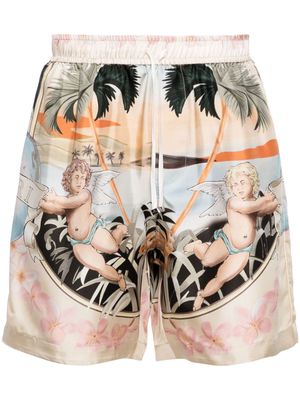 AMIRI H-Hose Kurz silk shorts - Neutrals