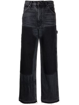 AMIRI high-rise straight-leg jeans - Black