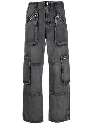 AMIRI high-rise straight-leg jeans - Grey