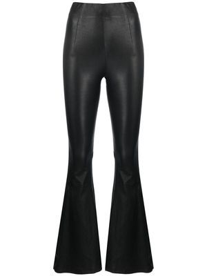 AMIRI high-waisted leather flared trousers - Black