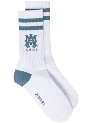 AMIRI intarsia logo socks - White