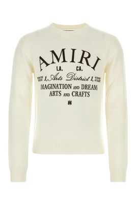 AMIRI Ivory Wool Blend Arts District Sweater