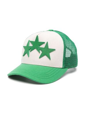 AMIRI KIDS 3 Star-patches trucker cap - Green