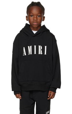 AMIRI Kids Black Logo Hoodie
