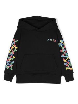 AMIRI KIDS Bones Scribble logo-print hoodie - Black