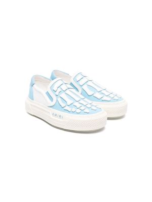 AMIRI KIDS Bones slip-on sneakers - White