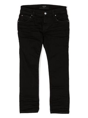 AMIRI KIDS distressed slim-fit jeans - Black