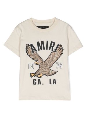 AMIRI KIDS Eagle logo-print T-shirt - Neutrals