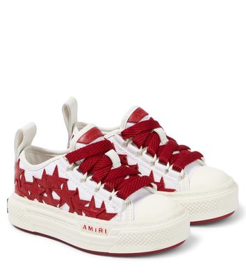 Amiri Kids Embroidered canvas low-top sneakers