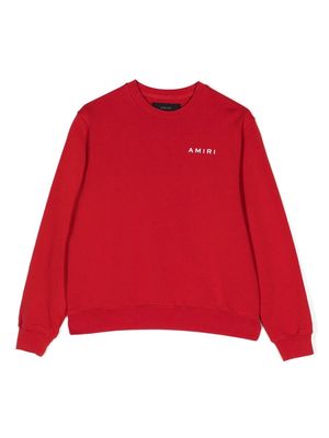 AMIRI KIDS graphic logo-print sweatshirt - Red