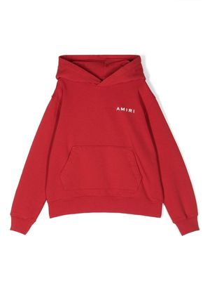 AMIRI KIDS graphic-print drawstring cotton hoodie - Red