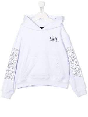 AMIRI KIDS logo-print cotton hoodie - White