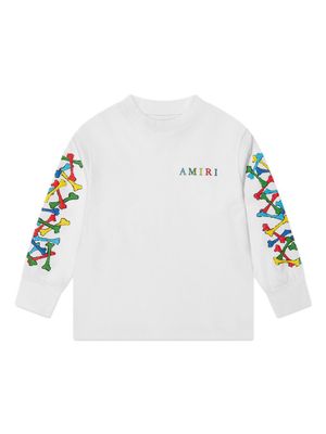 AMIRI KIDS logo-print cotton sweatshirt - White