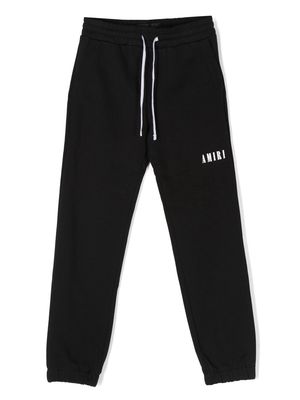 AMIRI KIDS logo-print cotton track pants - Black