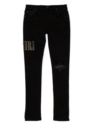 AMIRI KIDS logo-print detail trousers - Black