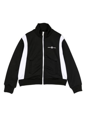 AMIRI KIDS logo-print jersey track jacket - Black